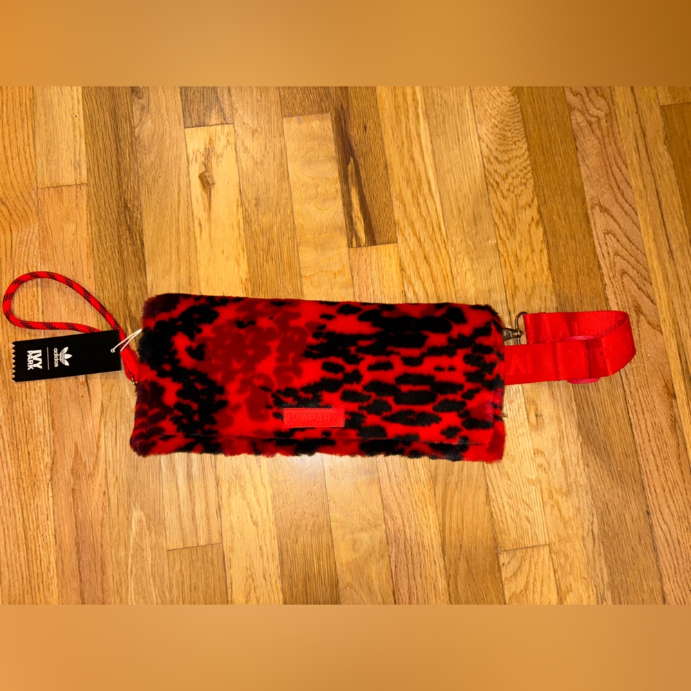 Ivy Park Triple Red Snakeskin print clutch